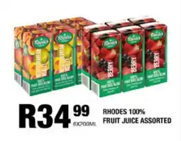 Take 'n Pay Rhodes 100% fruit juice assorted offer