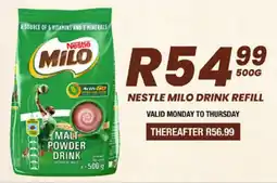 Take 'n Pay Nestle milo drink refill offer