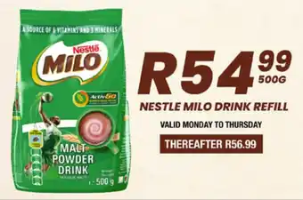 Take 'n Pay Nestle milo drink refill offer