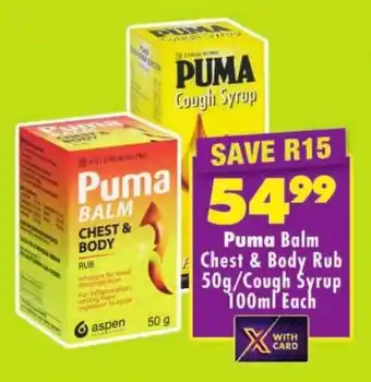 Shoprite Puma Balm Chest & Body Rub/Cough Syrup offer