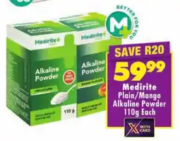 Shoprite Medirite Plain/Mango Alkaline Powder offer