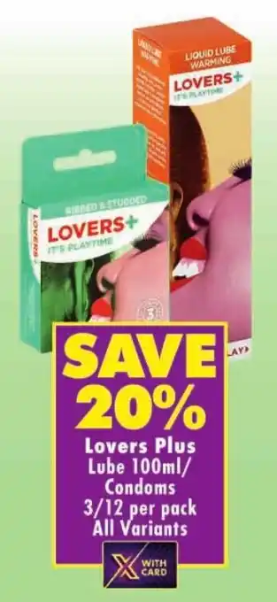 Shoprite Lovers Plus Lube/ Condoms All Variants offer