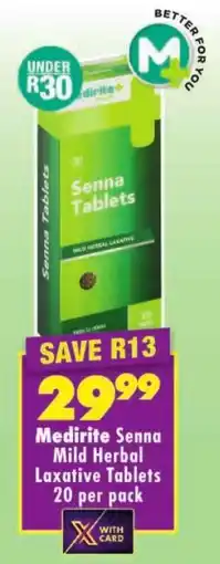 Shoprite Medirite Senna Mild Herbal Laxative Tablets offer