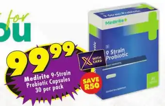 Shoprite Medirite 9-Strain Probiotic Capsules offer