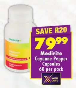 Shoprite Medirite Cayenne Pepper Capsules offer