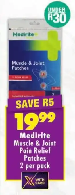 Shoprite Medirite Muscle & Joint Pain Relief Patches offer