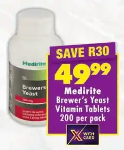 Shoprite Medirite Brewer's Yeast Vitamin Tablets offer