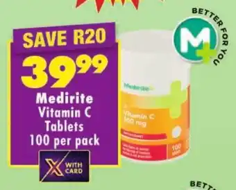 Shoprite Medirite Vitamin C Tablets offer