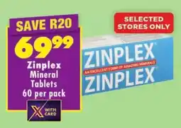 Shoprite Zinplex Mineral Tablets offer