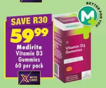 Shoprite Medirite Vitamin D3 Gummies offer