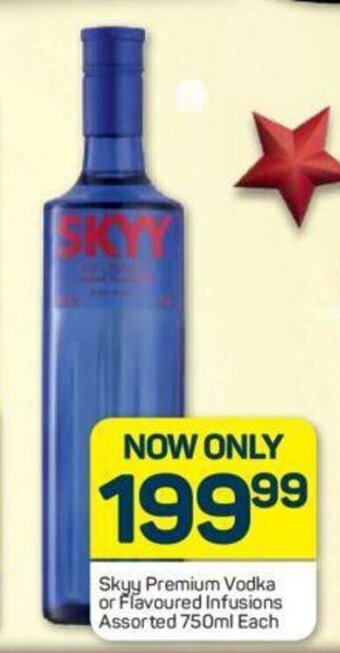 Pick n Pay Liquor Skyy Premium Vodka or Flavoured Infusions Assorted 750ml each offer