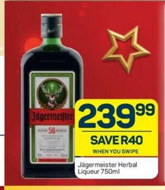 Pick n Pay Liquor Jagermeister Herbal Liqueur 750ml offer