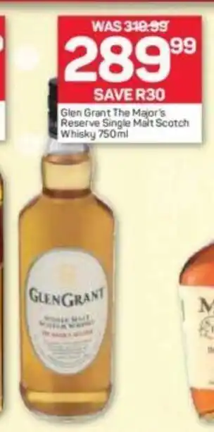 Pick n Pay Liquor Glen Grant The Major's Reserve Single Malt Scotch Whisky offer