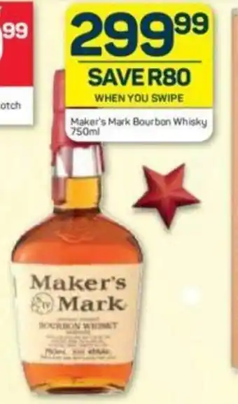 Pick n Pay Liquor Maker's Mark Bourbon Whisky 750ml offer