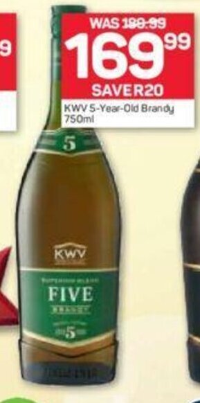 Pick n Pay Liquor KWV 5-Year-Old Brandy 750ml offer