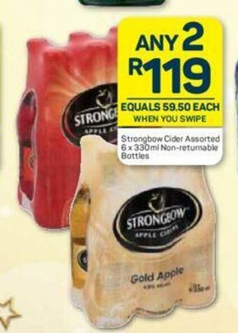 Pick n Pay Liquor Strongbow Cider Assorted 6 x 330ml Non-Returnable Bottles offer