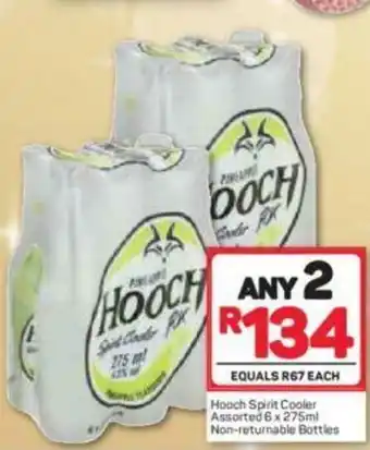 Pick n Pay Liquor Hooch Spirit Cooler Assorted 6 x 275ml Non-Returnable Bottles offer