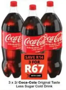 Checkers Coca-Cola Original Taste Less Sugar Cold Drink offer