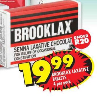 Shoprite Brooklax Laxative Tablets 4 per pack offer
