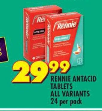 Shoprite Rennie Antacid Tablets All Variants 24 per pack offer