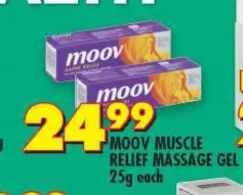 Shoprite Moov Muscle Relief Massage Gel 25g each offer