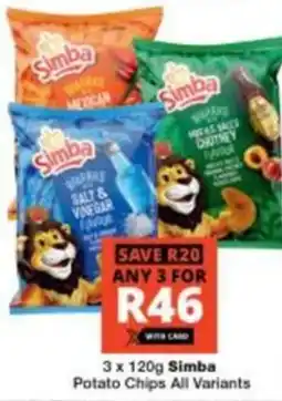 Checkers Simba Potato Chips All Variants offer