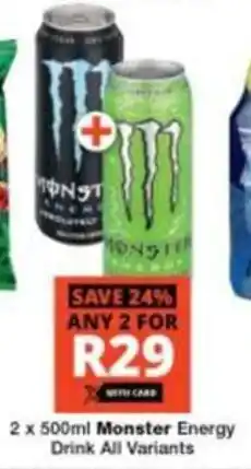 Checkers Monster Energy Drink All Variants offer