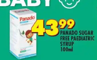 Shoprite Panado Sugar Free Paediatric Syrup 100ml offer