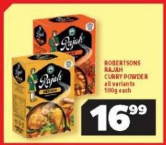 Usave Robertsons Rajah Curry Powder All Variants 100g each offer