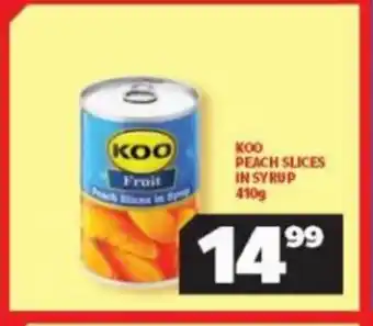 Usave Koo Peach Slices in Syrup 410g offer