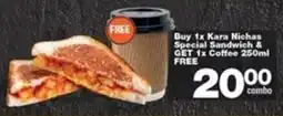 Check Star Buy Kara Nichas Special Sandwich & GET Coffee FREE offer