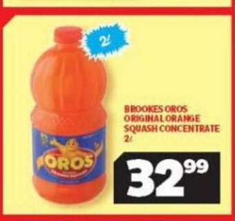 Usave Brookes Oros Original Orange Squash Concentrate 2L offer