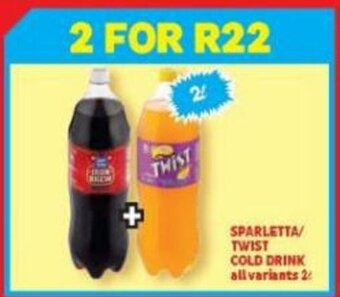 Usave Sparletta / Twist Cold Drink All Variants 2L offer