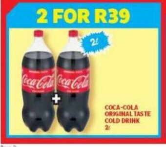 Usave Coca-Cola Original Taste Cold Drink 2L offer