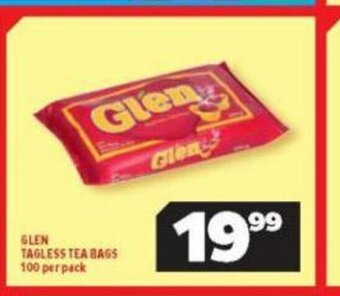 Usave Glen Tagless Tea Bags 100 per pack offer