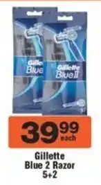 Check Star Gillette Blue 2 Razor 5+2 offer