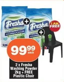 Check Star Fresha Washing Powder + FREE Plastic Chair offer