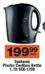 Check Star Sunbeam Plastic Cordless Kettle offer