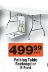 Check Star Folding Table Rectangular offer