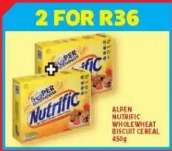 Usave Alpen Nutrific Whole Wheat Biscuit Cereal 450g offer