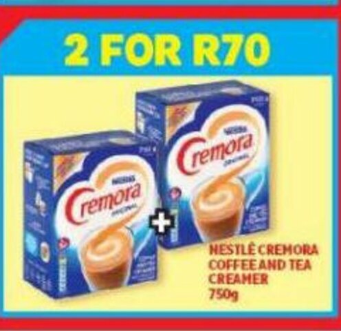 Nestle Cremora Coffee and Tea Creamer 750g offer at Usave
