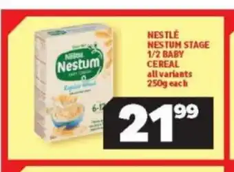 Usave Nestle Nestum Stage 1/2 Baby Cereal All Variants 250g each offer