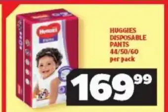 Usave Huggies Disposable Pants 44/50/60 per pack offer