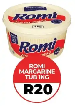 1UP Romi margarine tub offer