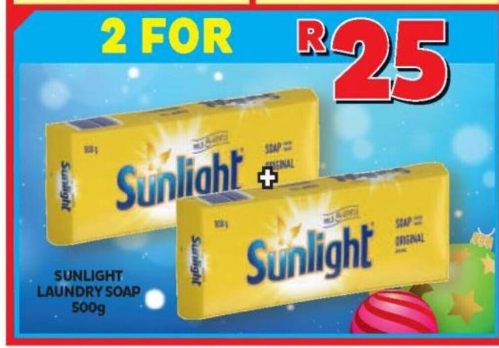 Sunlight Laundry Soap 500g offer at Usave