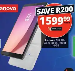 Checkers Lenovo M8 4th Generation Tablet offer