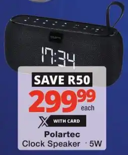 Checkers Polartec Clock Speaker offer