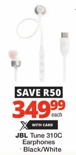 Checkers JBL Tune 310C Earphones offer