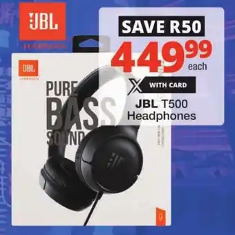 Checkers JBL T500 Headphones offer