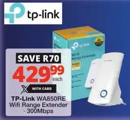 Checkers TP-Link WA850RE Wifi Range Extender offer